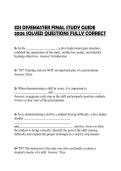 SDI DIVEMASTER FINAL STUDY GUIDE 2026 SOLVED QUESTIONS FULLY CORRECT