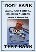 Test Bank  &ndash; Legal & Ethical Issues in Nursing &lpar;6th Edition&rpar; By Ginny Wacker Guido &vert; All Chapters Covered &vert; Rated A&plus; &vert; Latest Edition