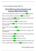 Ivy Tech Community College APHY 101  TEAS 2024 Exam Prep Questions and  Answers 2026 Latest Update
