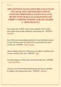APPA CEFP FINAL EXAM LATEST 2026 ACTUAL EXAM  TEST BANK&vert; APPA CERTIFIED EDUCATIONAL  FACILITIES PROFESSIONAL &lpar;CEFP&rpar; FINAL EXAM  REVIEW WITH 350 REAL EXAM QUESTIONS AND  CORRECT VERIFIED ANSWERS&sol; ALREADY GRADED  A&plus; &lpar;MOST RECENT&excl;&excl;&rpar; 