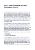 Family Medicine Aquifer Test Study Guide Latest Updated