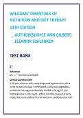 Williams&rsquo; Nutrition Test Bank 13th Ed &vert; Nursing Nutrition & Diet Therapy MCQs &vert; NCLEX Nursing Test Bank 2026
