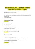 Florida General Lines Agent Exam 2026&ndash;2027 Prep &vert; Practice Questions & Answers &vert; A&plus; Grade Study Guide