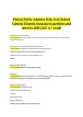 Florida Public Adjuster State Test 2026&ndash;2027 &vert; General Property Insurance Questions & Answers &vert; A&plus; Grade Study Guide