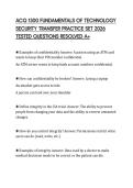 ACQ 1300 FUNDAMENTALS OF TECHNOLOGY SECURITY TRANSFER PRACTICE SET 2026 TESTED QUESTIONS RESOLVED A&plus;