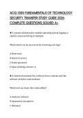 ACQ 1300 FUNDAMENTALS OF TECHNOLOGY SECURITY TRANSFER STUDY GUIDE 2026 COMPLETE QUESTIONS SOLVED A&plus;