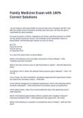 Family Medicine Exam with 100&percnt; Correct Solutions