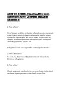 ACRP CP ACTUAL EXAMINATION 2026 QUESTIONS WITH VERIFIED ANSWERS GRADED A&plus;