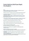 Family Medicine Shelf Exam Rapid Fire-Graded A
