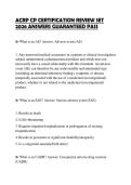 ACRP CP CERTIFICATION REVIEW SET 2026 ANSWERS GUARANTEED PASS