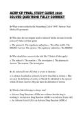 ACRP CP FINAL STUDY GUIDE 2026 SOLVED QUESTIONS FULLY CORRECT