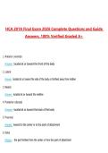 HCA 201A Final Exam Questions with Correct Answers Pass the Exam&comma; 100&percnt; Verified &lpar;2026 &sol; 2027&rpar; Graded A&plus;