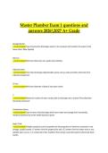 Master Plumber Exam 1 2026&ndash;2027 &vert; Questions & Answers &vert; A&plus; Grade Study Guide