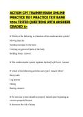 ACTION CPT TRAINER EXAM ONLINE PRACTICE TEST PRACTICE TEST BANK 2026 TESTED QUESTIONS WITH ANSWERS GRADED A&plus;
