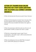 ACTION CPT TRAINER EXAM ONLINE PRACTICE TEST STUDY GUIDE QUESTIONS AND SOLUTIONS 2026 CORRECT ANSWERS GRADED A&plus;