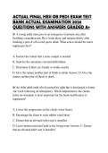 ACTUAL FINAL HESI OB PEDS EXAM TEST BANK ACTUAL EXAMINATION 2026 QUESTIONS WITH ANSWERS GRADED A&plus;