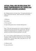 ACTUAL FINAL HESI OB PEDS EXAM TEST BANK COMPREHENSIVE TEST PAPER 2026 COMPLETE ANSWERS ACCURATE