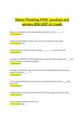 Master Plumbing WSSC Exam 2026&ndash;2027 &vert; Questions & Answers &vert; A&plus; Grade Study Guide