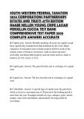 SOUTH-WESTERN FEDERAL TAXATION 2024 CORPORATIONS PARTNERSHIPS ESTATES AND TRUSTS 47TH EDITION RAABE NELLEN YOUNG CRIPE LASSAR PERSELLIN CUCCIA TEST BANK COMPREHENSIVE TEST PAPER 2026 COMPLETE ANSWERS ACCURATE