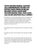 SOUTH-WESTERN FEDERAL TAXATION 2024 COMPREHENSIVE VOLUME 47TH EDITION YOUNG PERSELLIN NELLEN MALONEY CUCCIA LASSAR CRIPE SOLUTION MANUAL FINAL STUDY GUIDE 2026 SOLVED QUESTIONS FULLY CORRECT