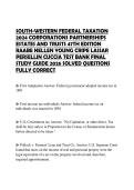 SOUTH-WESTERN FEDERAL TAXATION 2024 CORPORATIONS PARTNERSHIPS ESTATES AND TRUSTS 47TH EDITION RAABE NELLEN YOUNG CRIPE LASSAR PERSELLIN CUCCIA TEST BANK FINAL STUDY GUIDE 2026 SOLVED QUESTIONS FULLY CORRECT