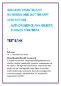 Williams Nutrition Test Bank 13th Edition &vert; Nursing Nutrition MCQs 2026 &vert; Medical Nutrition Therapy Study Guide