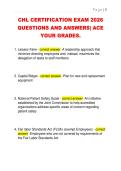 CHL CERTIFICATION EXAM 2026  QUESTIONS AND ANSWERS&vert; ACE  YOUR GRADES&period;