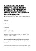 STANHOPE AND LANCASTER'S COMMUNITY HEALTH NURSING IN CANADA 4TH EDITION SANDRA A MACDONALD TEST BANK ACTUAL EXAMINATION 2026 QUESTIONS WITH SOLUTIONS GRADED A&plus;