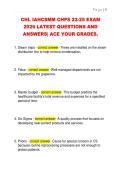CHL IAHCSMM CHPS 22-25 EXAM  2026 LATEST QUESTIONS AND  ANSWERS&vert; ACE YOUR GRADES&period;