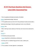 JR 101 Final Exam Questions with Correct Answers Pass the Exam&comma; 100&percnt; Verified &lpar;2026 &sol; 2027&rpar; Graded A&plus;