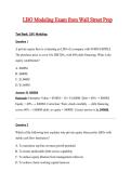 LBO Modeling Exam from Wall Street Prep Questions with Correct Answers Pass the Exam&comma; 100&percnt; Verified &lpar;2026 &sol; 2027&rpar; Graded A&plus;