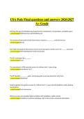USA Peds Final Exam 2026&ndash;2027 &vert; Questions & Answers &vert; A&plus; Grade Study Guide