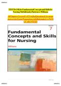 Test Bank  &ndash; Fundamental Concepts and Skills for Nursing &lpar;7th Edition&rpar; By Patricia A&period; Williams &vert; All Chapters Covered &vert; Rated A&plus; &vert; Latest Edition