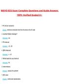 MAYO ECG Exam Tested Questions with Correct Answers Pass the Exam&comma; 100&percnt; Verified &lpar;2026 &sol; 2027&rpar; Graded A&plus;