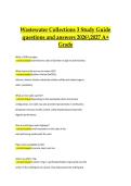 Wastewater Collections 3 Study Guide 2026&ndash;2027 &vert; Questions & Answers &vert; A&plus; Grade