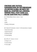 STRATEGIC AND TACTICAL CONSIDERATIONS ON THE FIREGROUND 4TH EDITION GLOBAL JIM SMITH TEST BANK ALL CHAPTERS 100&percnt; ORIGINAL VERIFIED FINAL STUDY GUIDE 2026 SOLVED QUESTIONS FULLY CORRECT