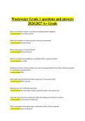 Wastewater Grade 1 Exam 2026&ndash;2027 &vert; Questions & Answers &vert; A&plus; Grade Study Guide