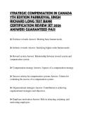 STRATEGIC COMPENSATION IN CANADA 7TH EDITION PARBUDYAL SINGH RICHARD LONG TEST BANK CERTIFICATION REVIEW SET 2026 ANSWERS GUARANTEED PASS