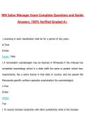 MN Salon Manager Test Questions with Correct Answers Pass the Exam&comma; 100&percnt; Verified &lpar;2026 &sol; 2027&rpar; Graded A&plus;