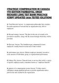 STRATEGIC COMPENSATION IN CANADA 7TH EDITION PARBUDYAL SINGH RICHARD LONG TEST BANK FINAL STUDY GUIDE 2026 SOLVED QUESTIONS FULLY CORRECT