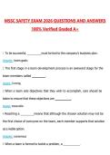 MSSC SAFETY EXAM Questions with Correct Answers Pass the Exam&comma; 100&percnt; Verified &lpar;2026 &sol; 2027&rpar; Graded A&plus;