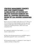 STRATEGIC MANAGEMENT CONCEPTS AND CASES COMPETITIVENESS GLOBALIZATION 14TH EDITION HITT IRELAND HOSKISSON HARRISON TEST BANK ALL CHAPTERS CERTIFICATION REVIEW SET 2026 ANSWERS GUARANTEED PASS
