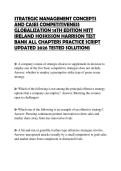 STRATEGIC MANAGEMENT CONCEPTS AND CASES COMPETITIVENESS GLOBALIZATION 14TH EDITION HITT IRELAND HOSKISSON HARRISON TEST BANK ALL CHAPTERS PRACTICE SCRIPT UPDATED 2026 TESTED SOLUTIONS