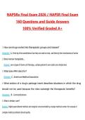 NAPSRx Final Exam 2026 &sol; NAPSR Final Exam 2026 160 Questions with Correct Answers Pass the Exam&comma; 100&percnt; Verified &lpar;2026 &sol; 2027&rpar; Graded A&plus;