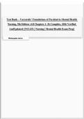 Test Bank for Varcarolis' Foundations of Psychiatric-Mental Health Nursing&colon; A Clinical Approach&comma; 9th Edition &lpar;Margaret Jordan Halter&rpar; &vert; Verified Questions and Answers &lpar;2026&rpar;