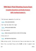 NRA Basic Pistol Shooting Course Exam Questions with Correct Answers Pass the Exam&comma; 100&percnt; Verified &lpar;2026 &sol; 2027&rpar; Graded A&plus;