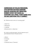 SUPERVISION OF POLICE PERSONNEL 10TH EDITION NATHAN IANNONE MARVIN IANNONE JEFF BERNSTEIN ROBERT DOWD TEST BANK ALL CHAPTERS 100&percnt; FINAL STUDY GUIDE 2026 SOLVED QUESTIONS FULLY CORRECT