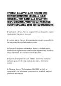 SYSTEMS ANALYSIS AND DESIGN 11TH EDITION KENNETH KENDALL JULIE KENDALL TEST BANK ALL CHAPTERS 100&percnt; ORIGINAL VERIFIED A&plus; PRACTICE SCRIPT UPDATED 2026 TESTED SOLUTIONS