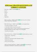 APR Exam UPDATED QUESTIONS AND  CORRECT ANSWERS