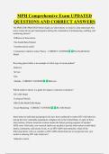 MPH Comprehensive Exam UPDATED  QUESTIONS AND CORRECT ANSWERS